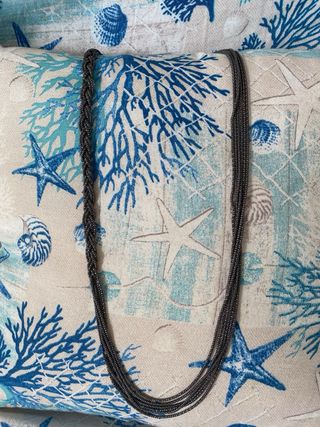 Collana lunga acciaio multistrato