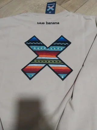 Sudadera Blue Banana Beige Talla L