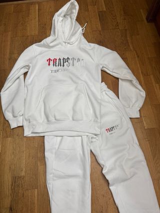 Conjunto Trapstar Blanco y Rojo
