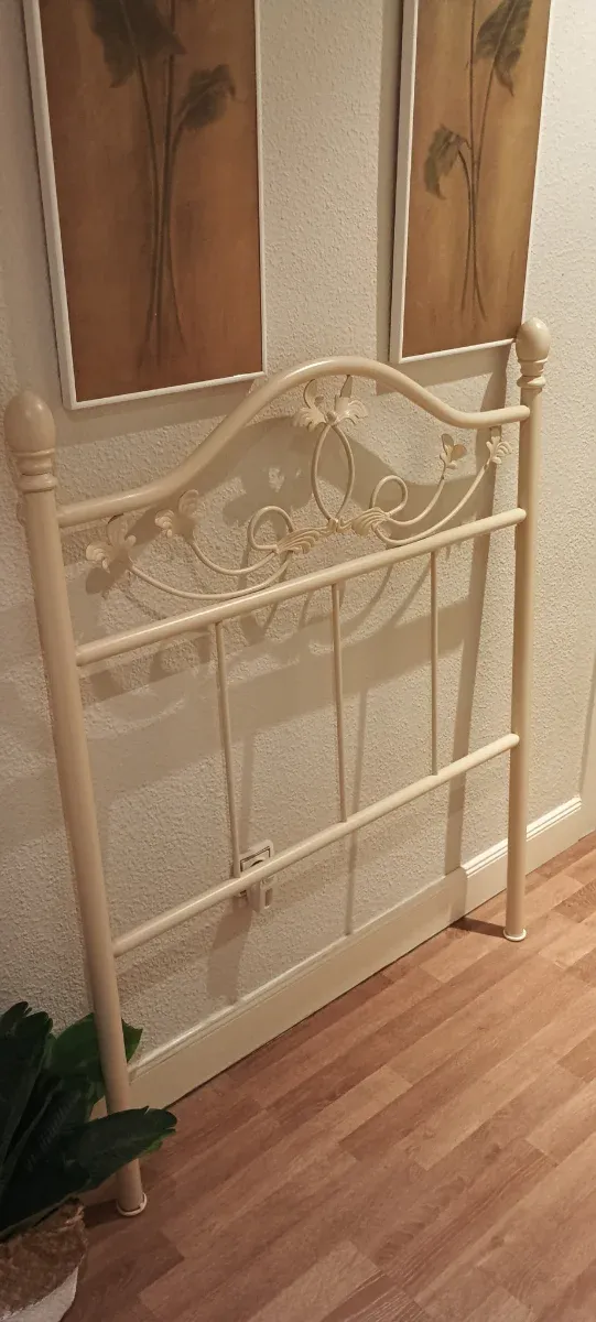 Cabezal y somier de hierro 90cm