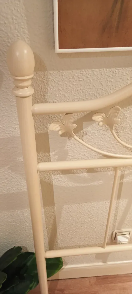 Cabezal y somier de hierro 90cm