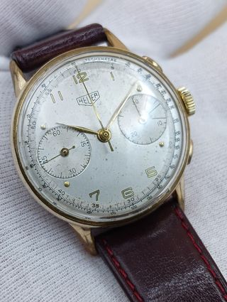 Heuer Cronografo 1950 placcato oro