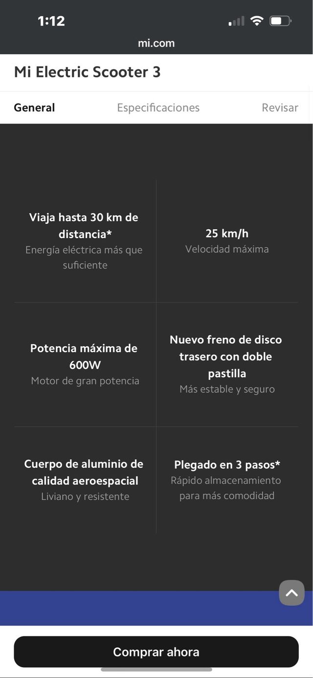 Patinete Eléctrico Xiaomi 3