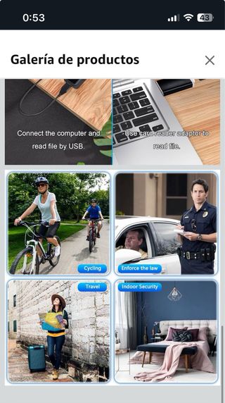 Cámara Mini 1080P Clip Trasero 128GB•PRECINTADA•