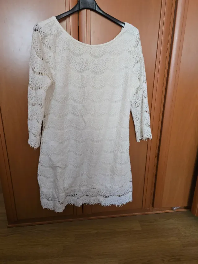 Vestido de punto blanco