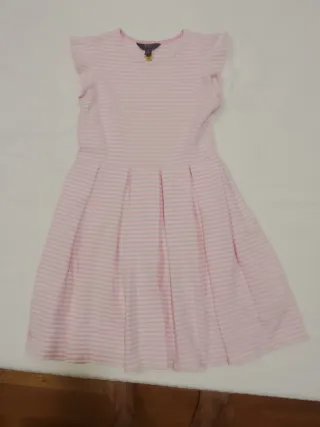 Vestido Ralph Lauren Talla L (12-14) Rayas Rosas