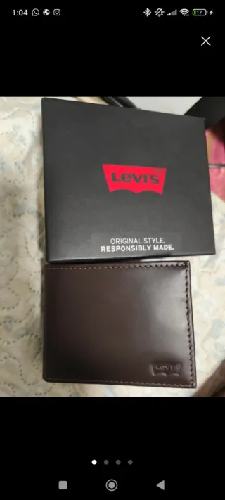 Billetera Cuero Levi's Marrón