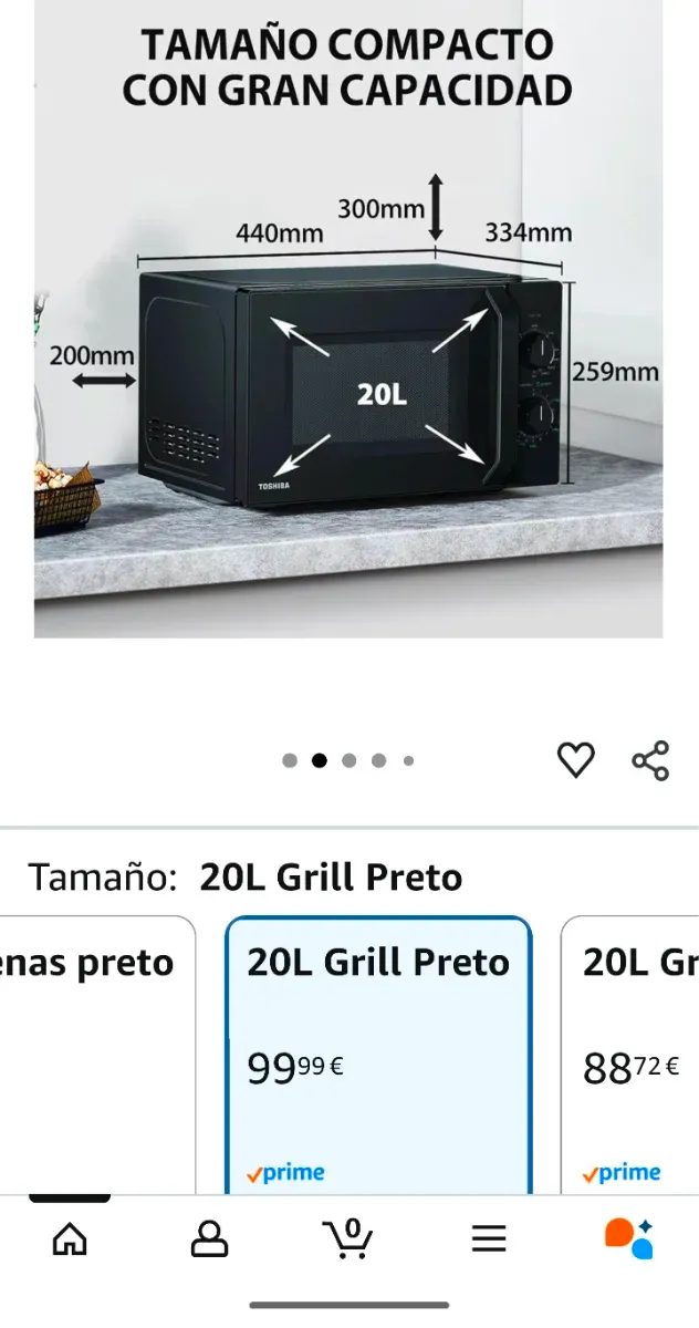 Horno Microondas Toshiba W2M20G(BK)/TMG20MM-21