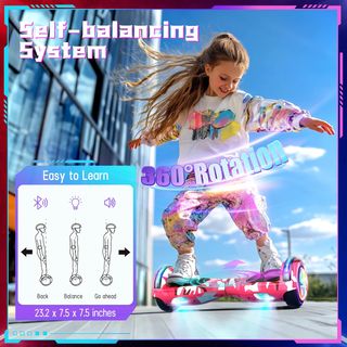 Hoverboard SISIGAD con Asiento 6.5'' Camuflaje Ros