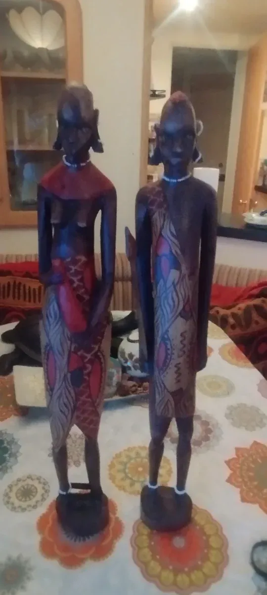 Figuras madera africanas (pareja)