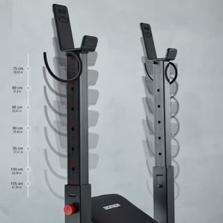 Banco musculación rack press banca barra y discos