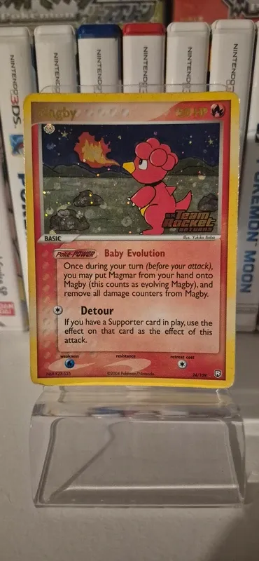Pokémon TCG Magby Holo Ex Team Rocket Returns