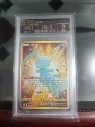 Carta Pokémon Mew Full Art 025/025 Celebraciones