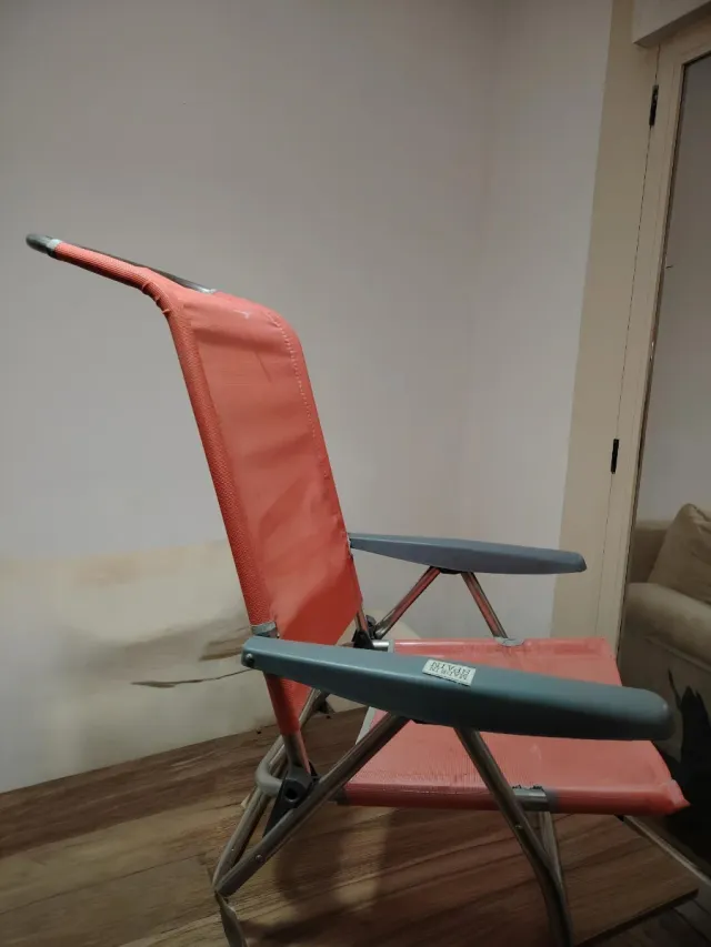 Tumbonas plegables de tela y metal