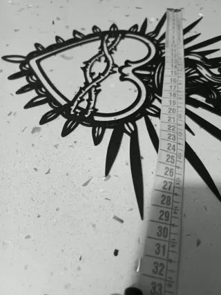 Cuore Sacro in Metallo da Appendere