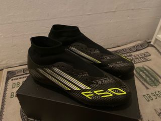 Adidas F50 Negras con Verde y Calcetín con cordon