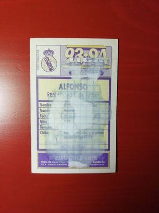 Cromo Alfonso Real Madrid C. de Fútbol