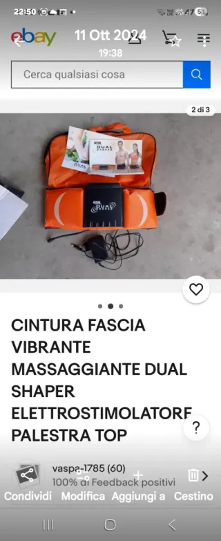 Cintura Fascia Vibrante Elettrostimolatore