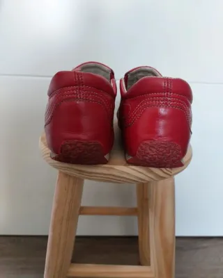 Zapatillas zapatos Superga en piel roja Talla 40