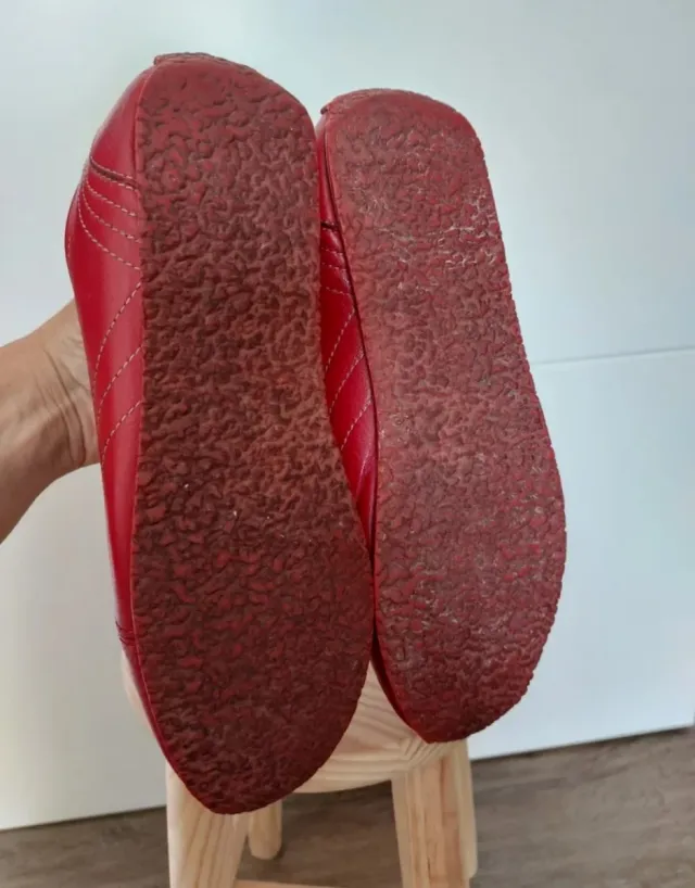 Zapatillas zapatos Superga en piel roja Talla 40