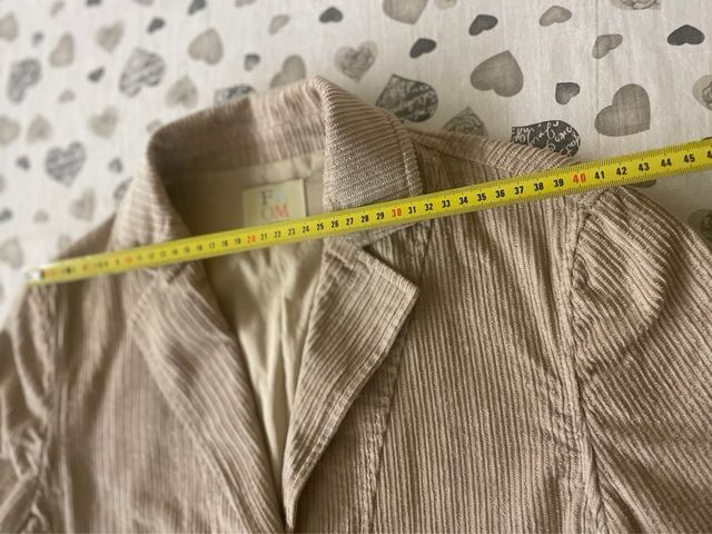 Giacca velluto a coste donna beige