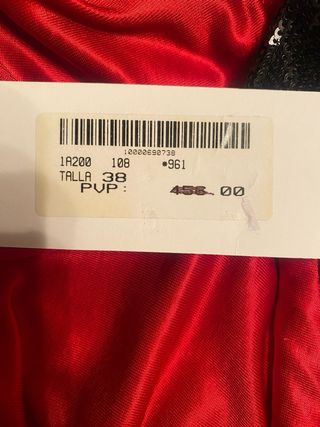 Vestido Amaya Arzuaga Rojo con Negro