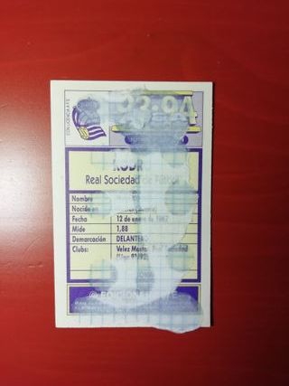 Cromo Futbol Kodro R. Sociedad de Fútbol