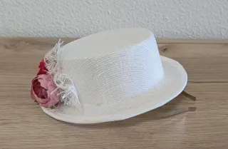 Diadema sombrero flores