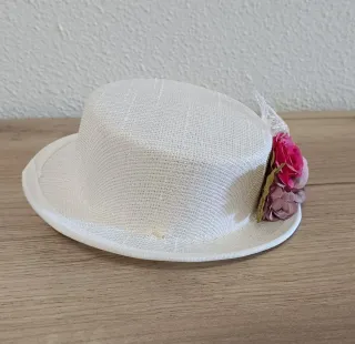 Diadema sombrero flores