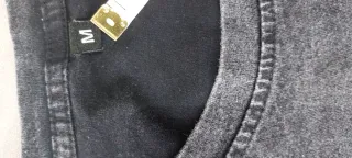 T-shirt Oversize Y2K Cotone Nero/Grigio XL