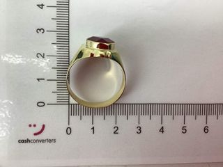 sello oro 18k con piedra con circonita
