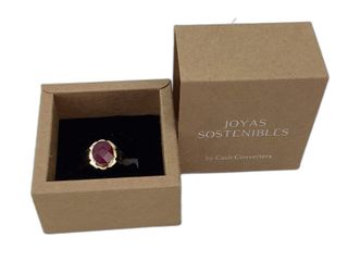 sello oro 18k con piedra con circonita