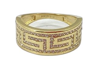 anillo oro 18k con piedra con circonita