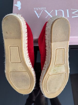 Alpargatas artesanales mujer rojas