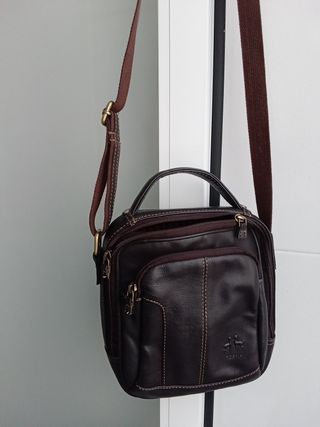Bolso bandolera Rosme piel marrón
