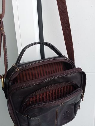 Bolso bandolera Rosme piel marrón