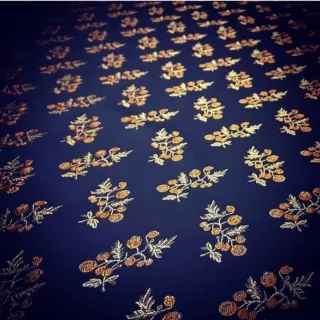 Tela fallera combinada azul marino