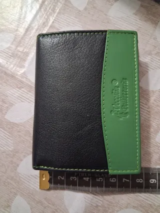 Portafoglio uomo Vecchia Pelletteria nero/verde