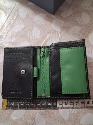 Portafoglio uomo Vecchia Pelletteria nero/verde