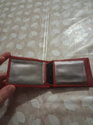 Portafoglio Uomo Vera Pelle Rosso