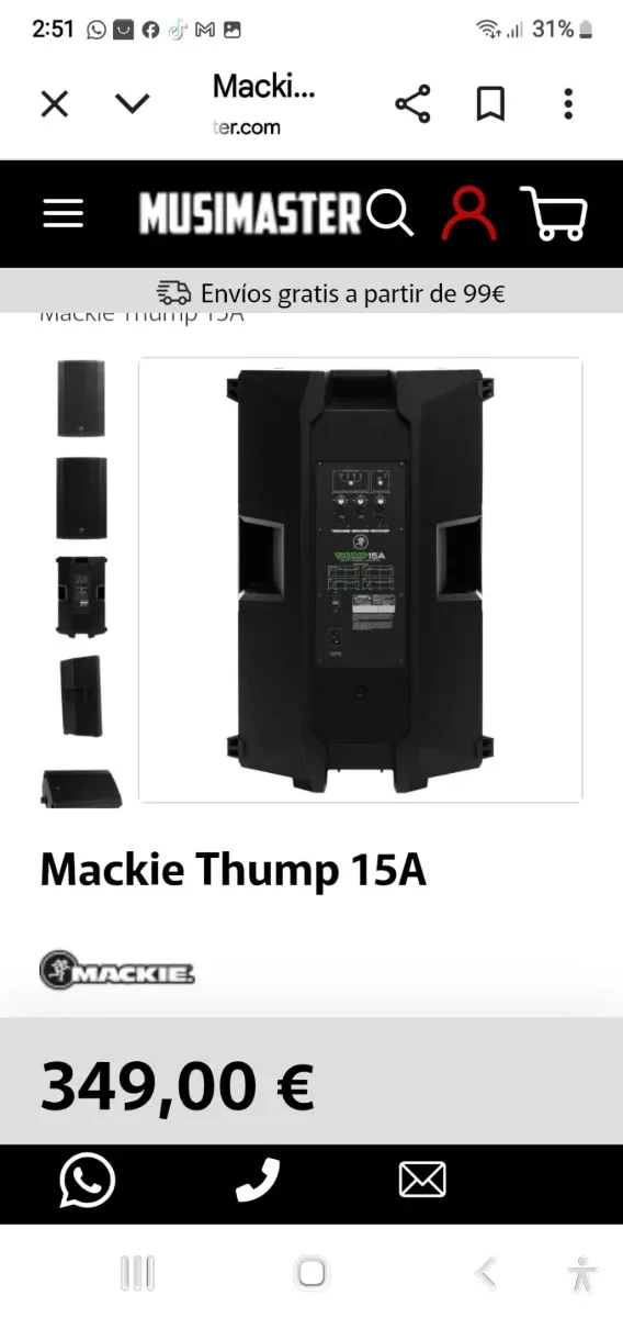 Altavoz Mackie Thump 15A 1300W