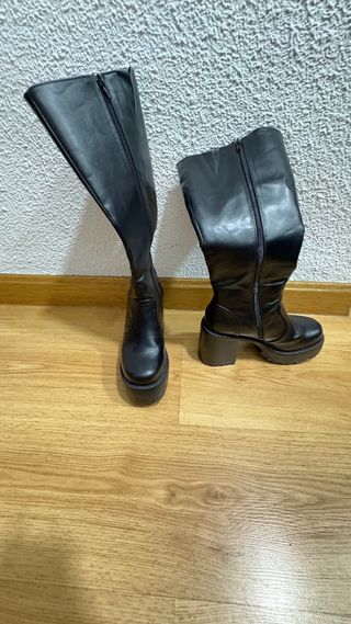 Botas altas tacón plataforma cremallera lateral T3