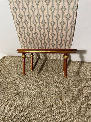 Tavolino ovale noce per casa delle bambole