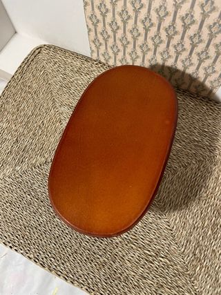 Tavolino ovale noce per casa delle bambole