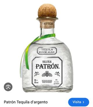 Bottiglia vuota Patron Silver