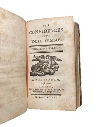 Libro antico 1776 Raro Confidences d'une Jolie