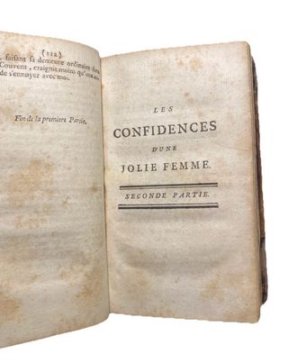 Libro antico 1776 Raro Confidences d'une Jolie