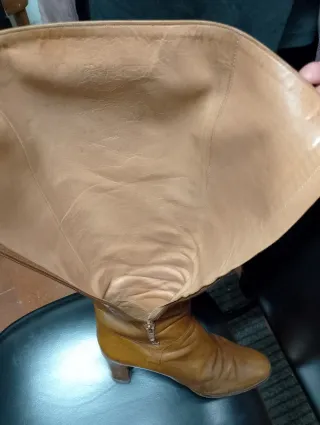 Stivali in vera pelle con cerniera