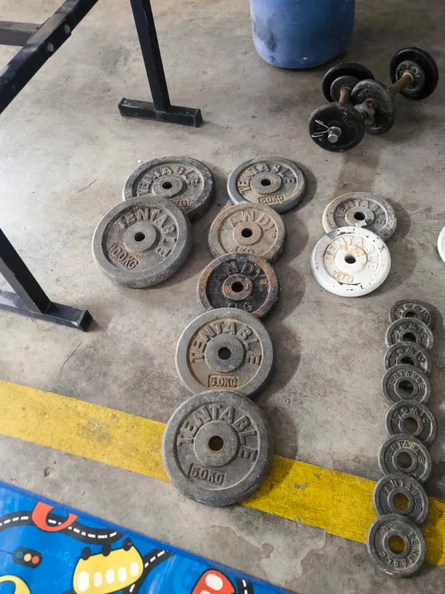 Banco de pesas saco banco abdominales pesas varias