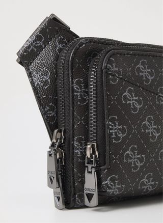Riñonera Guess Monogram Negra y Gris